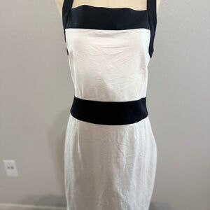 White  and black Banana republic dress